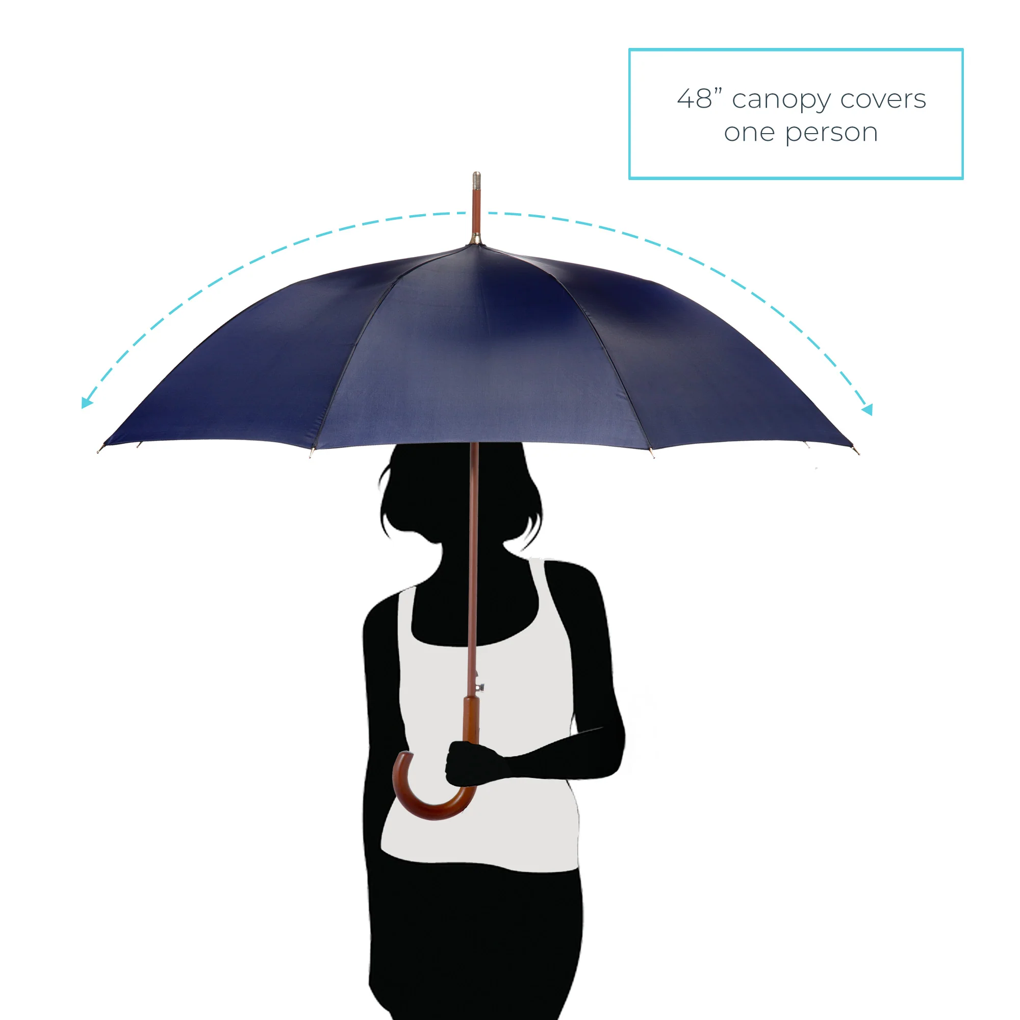 Classic Solid Wood Stick Umbrella - Image 41