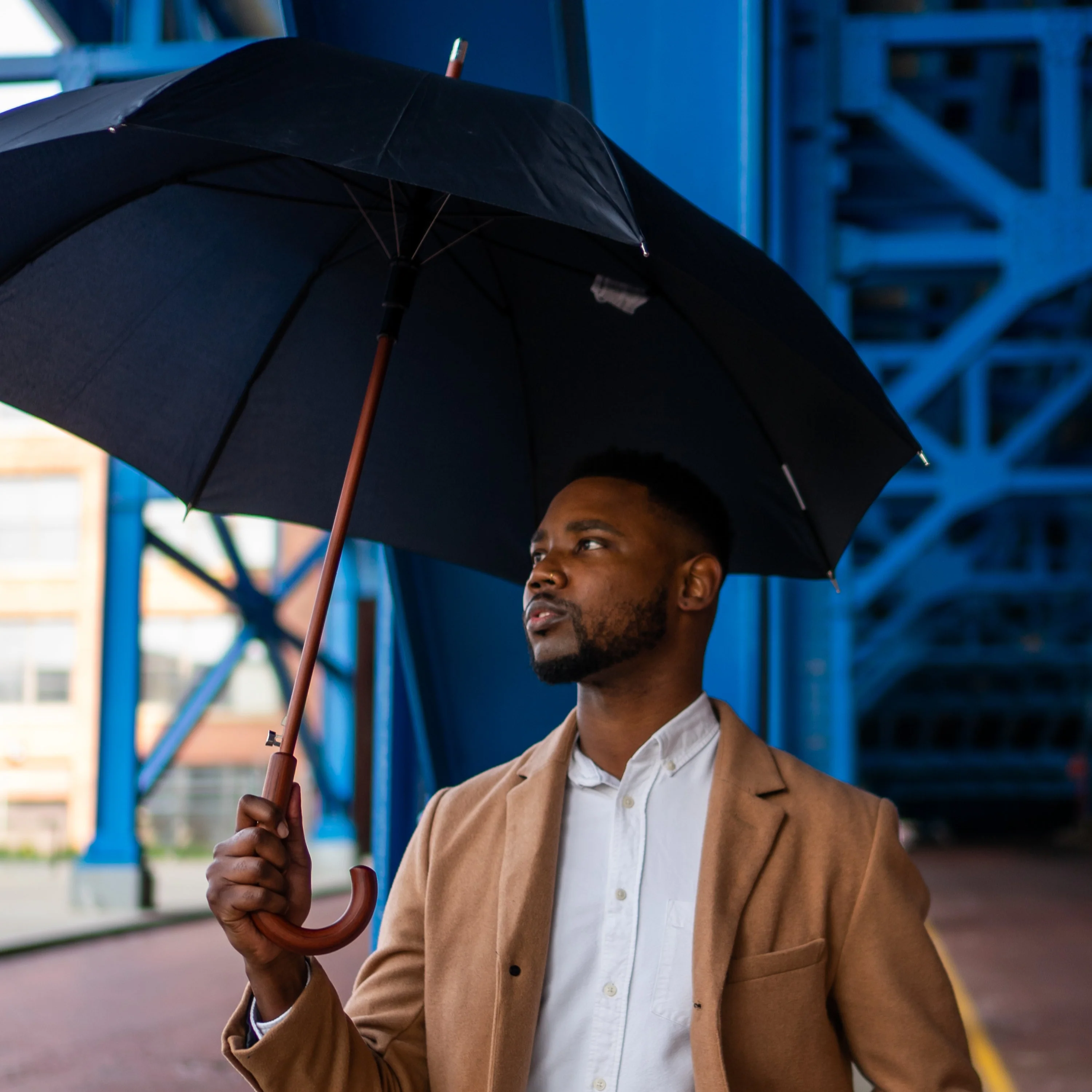 Classic Solid Wood Stick Umbrella - Image 42