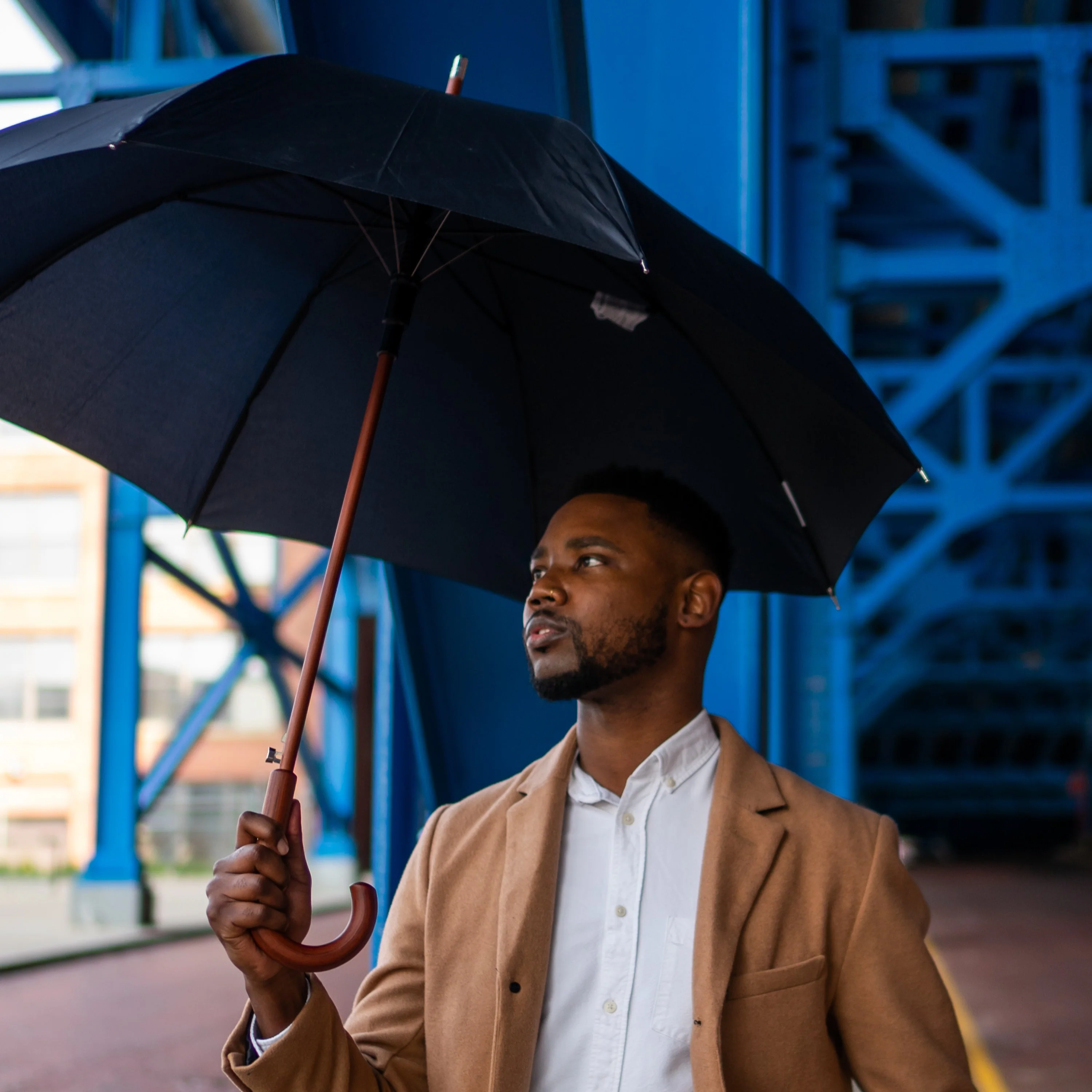 Classic Solid Wood Stick Umbrella - Image 48