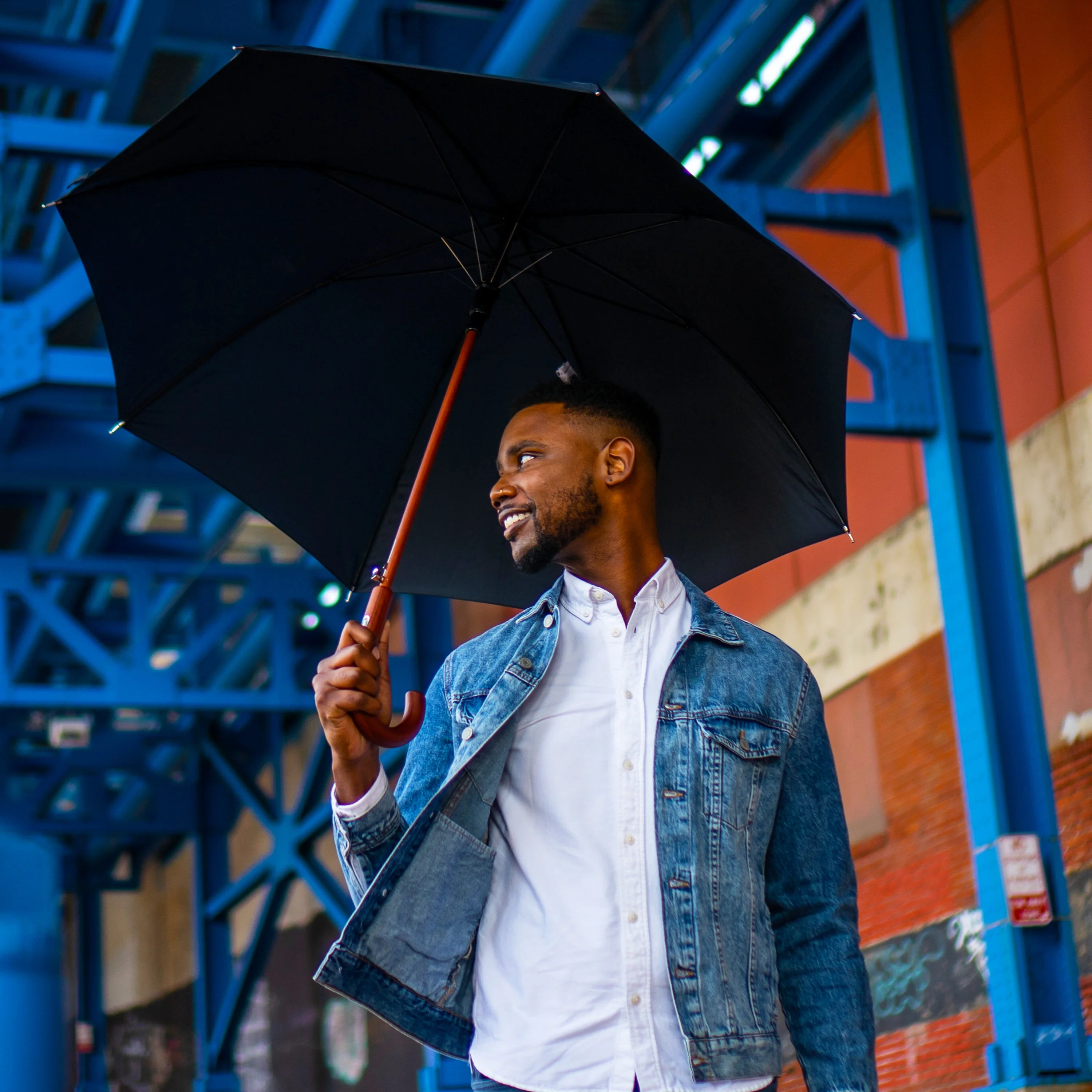 Classic Solid Wood Stick Umbrella - Image 54