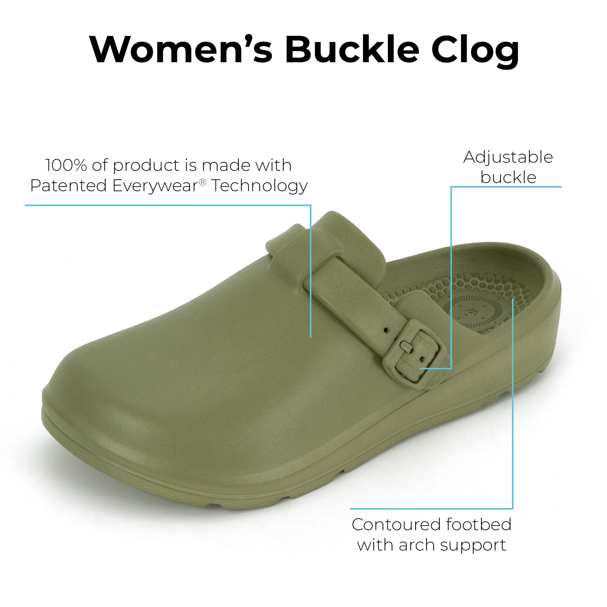 Women's Buckle Clog - Image 17