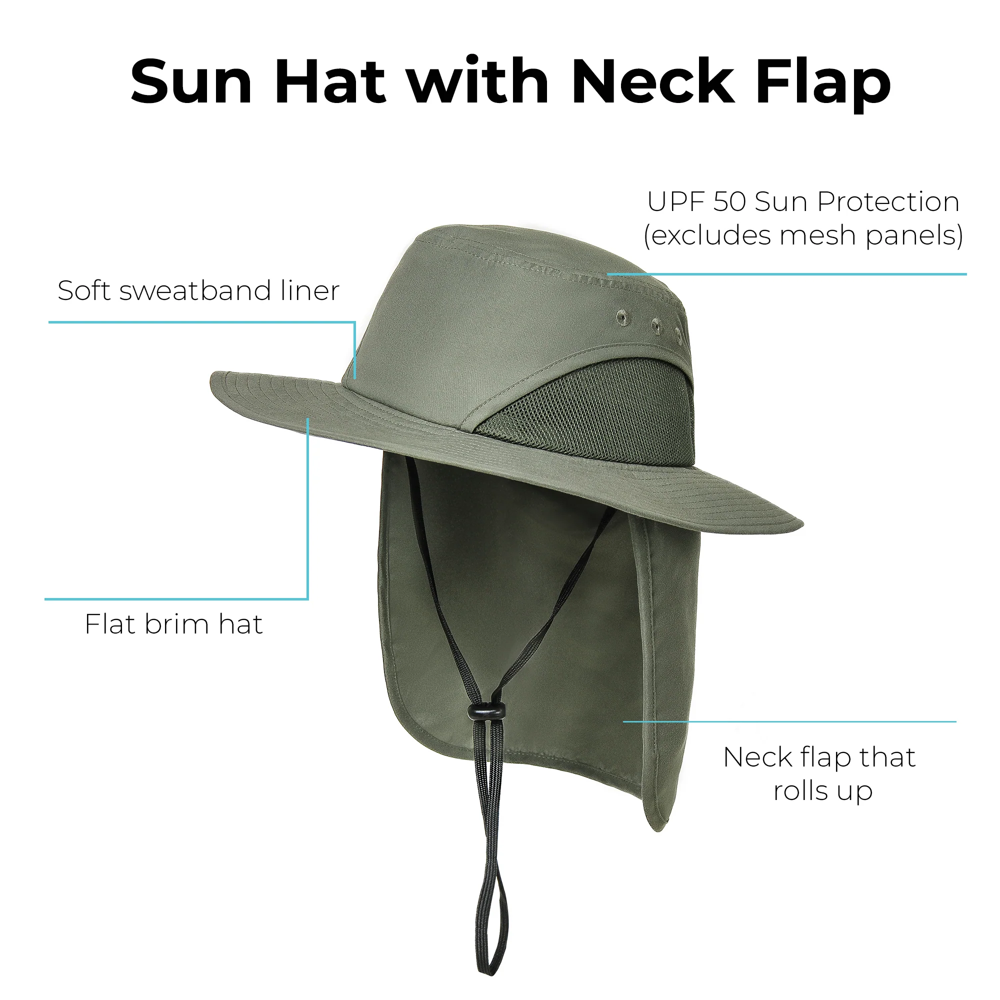Sun Hat with Flap with Sun Protection - Image 6