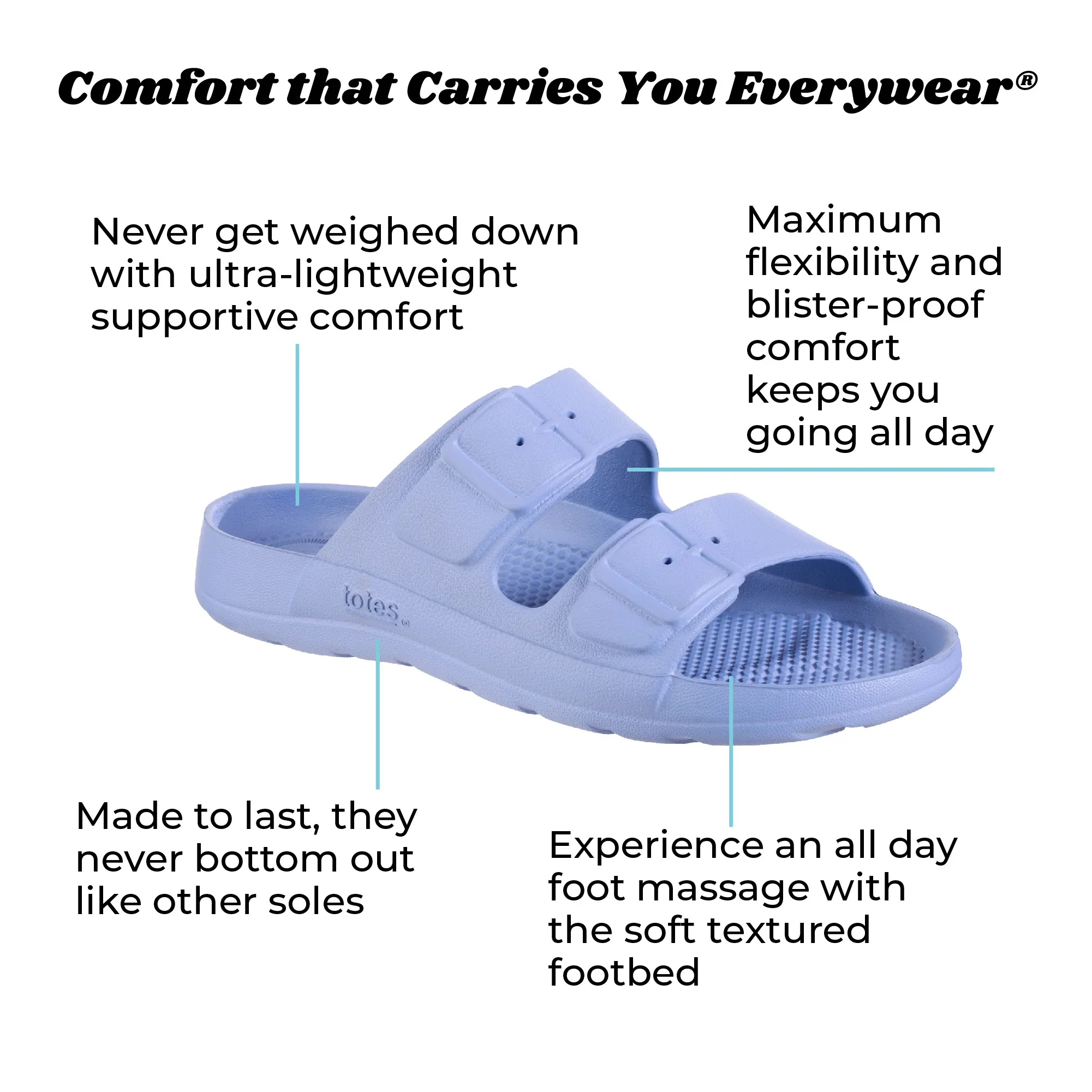 Women's Molded Double Buckle Slide - Image 47