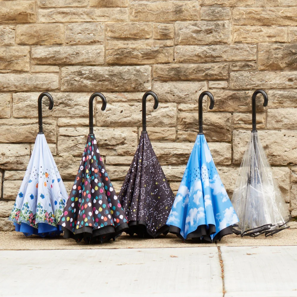 Stick Reverse-Close Umbrella with Under-Canopy Print - Image 47