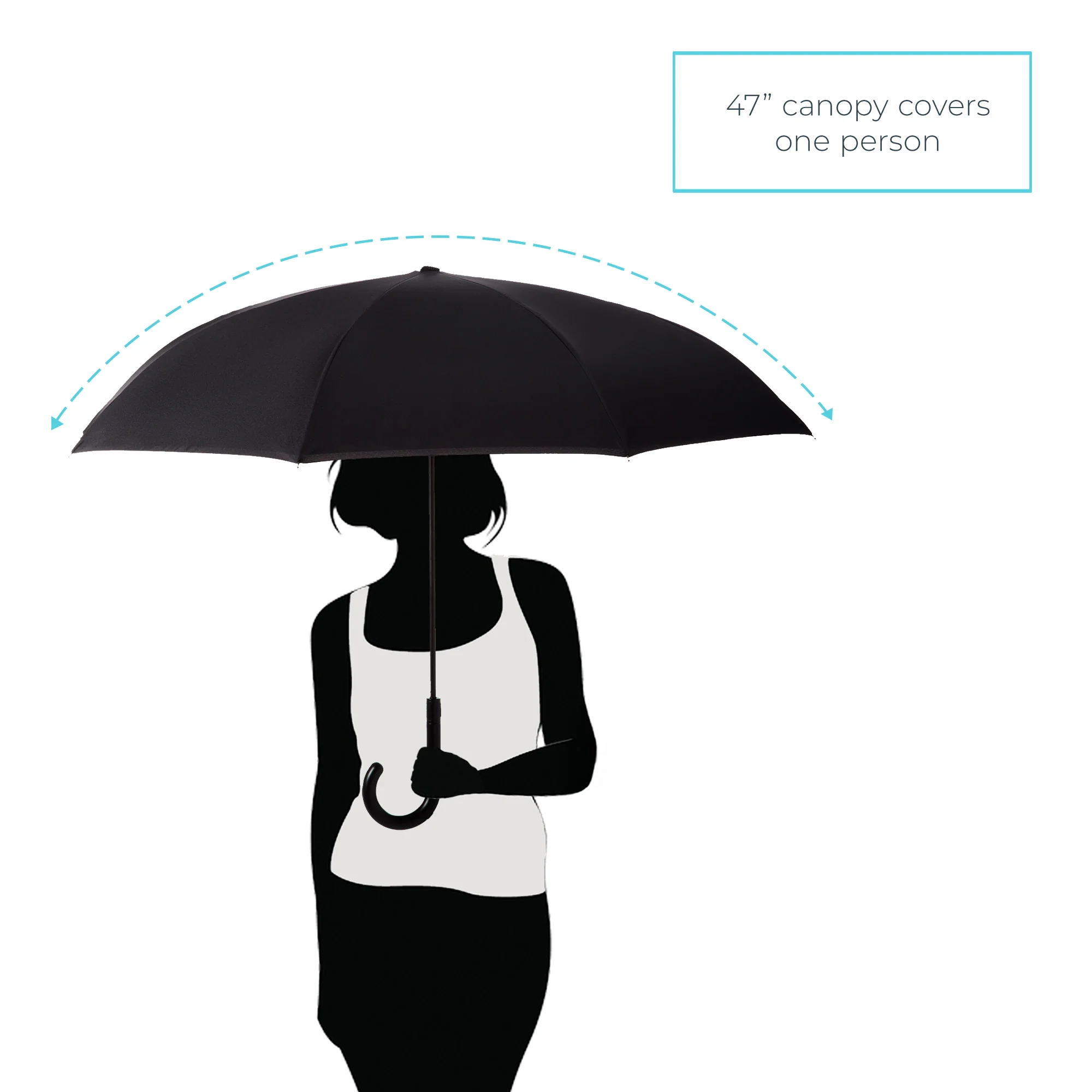 Stick Reverse-Close Umbrella with Under-Canopy Print - Image 6