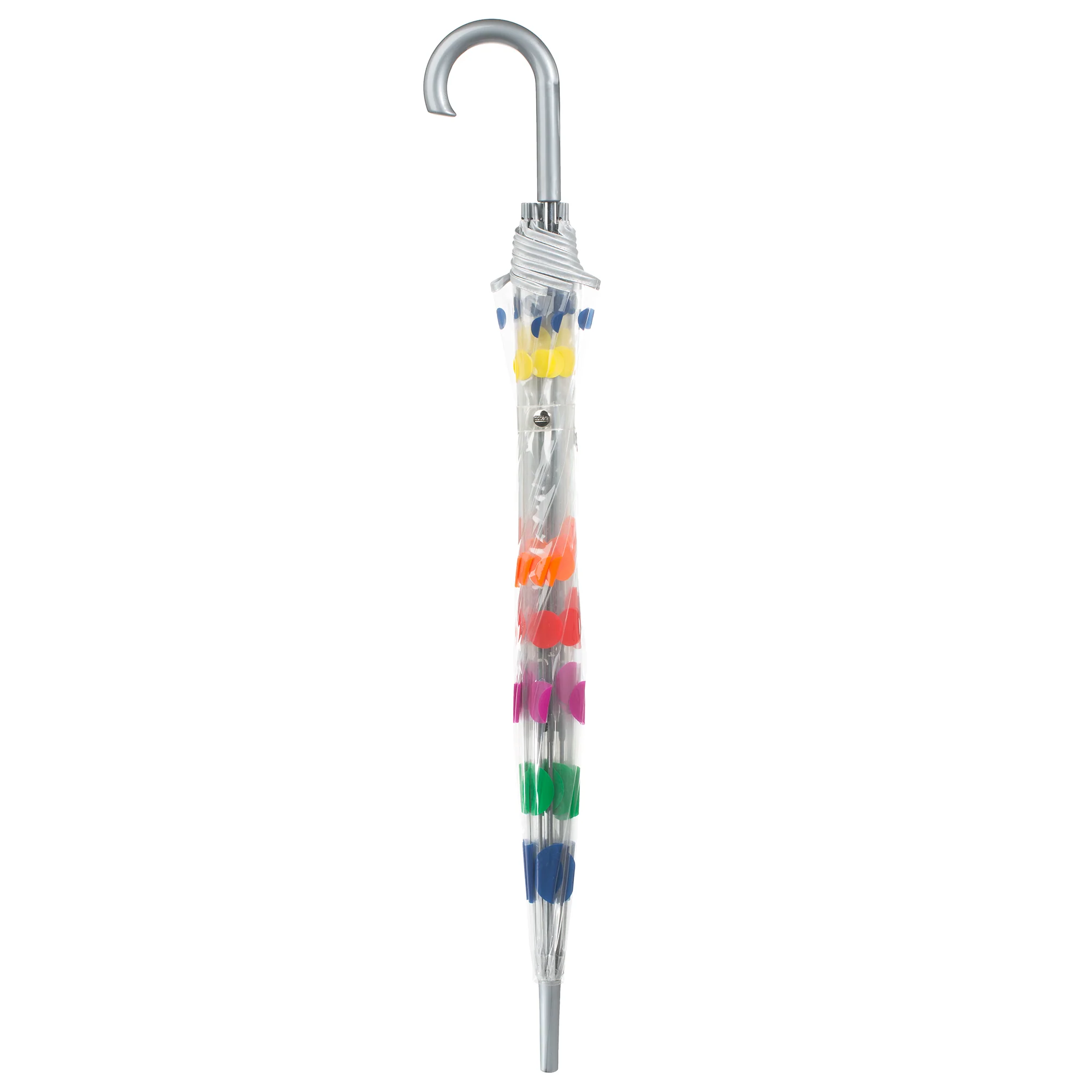 Clear Bubble Umbrella with Colorful Accents - Image 14