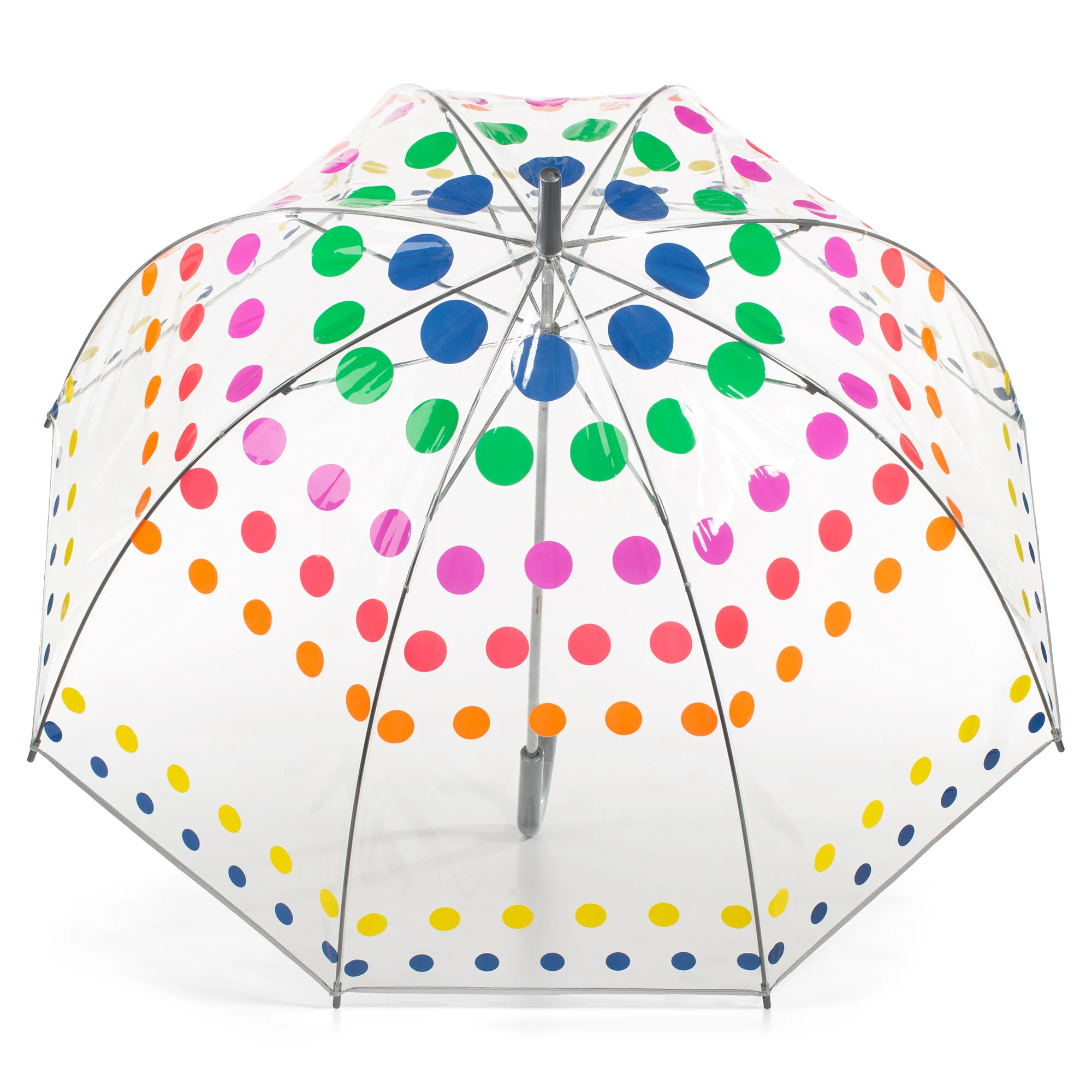 Clear Bubble Umbrella with Colorful Accents - Image 15
